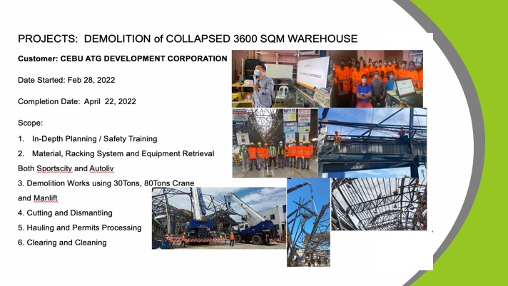 Demolition of Collapsed 3600 SQM Warehouse