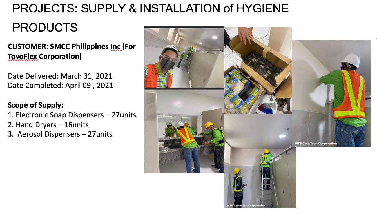 Supply and Installation of Hygiene Products